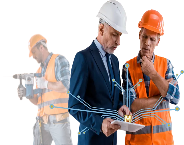 Builder using AI on iPad during construction projec